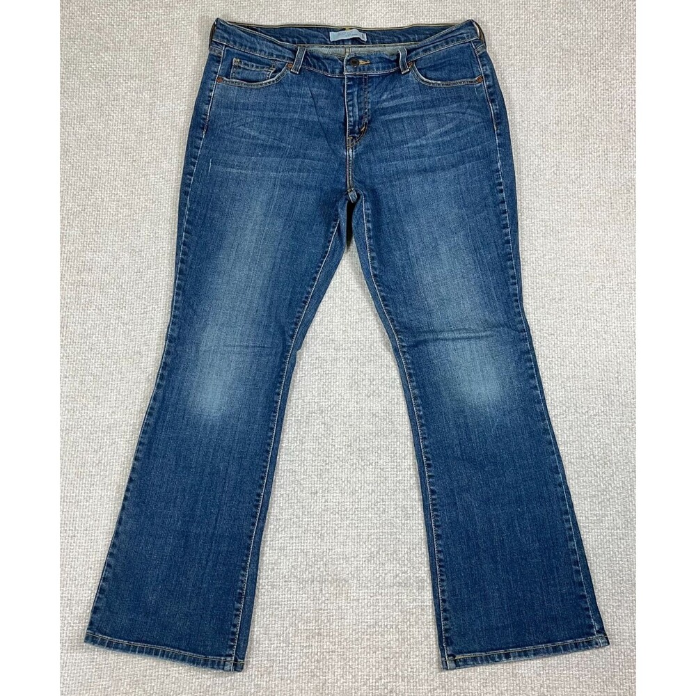Levi's 515 Bootcut Jeans Women's 14 Blue Denim Stretch Mid-Rise